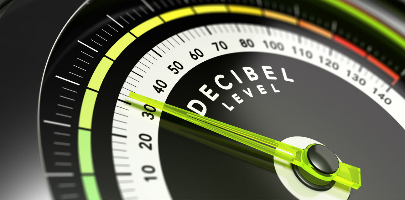 Decibel level speedometer image